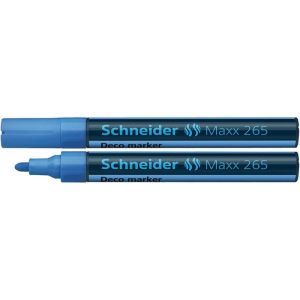 Chalk marker, SCHNEIDER Maxx 265 Deco, round, 2-3mm, pendant, light blue
