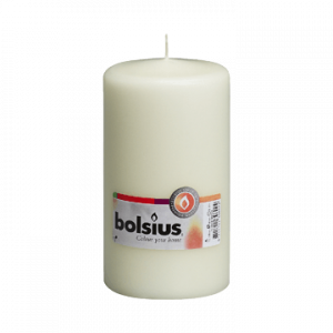 Pillar candles 15cm dia.58mm cream Bolsius