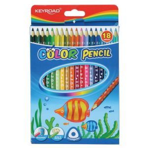 Pencil crayons KEYROAD, traingle, 18pcs, color mix