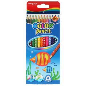 Pencil crayons KEYROAD, traingle, 12pcs, color mix