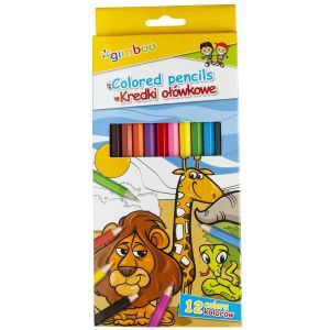 Colored pencils GIMBOO, hexagonal shape, 12 pcs, assorted colors