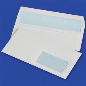 Envelope Self Seal OFFICE PRODUCTS, SK, DL, 110x220mm, 75gsm, 1000pcs, right window 45x90mm, white