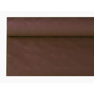 Paper tablecloth 1,2m x 8m brown damascus embossing