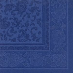 Serwetki PAPSTAR Royal Collection ORNAMENTS 40x40 ciemno niebieski 1/4 opakowanie 50szt (5)