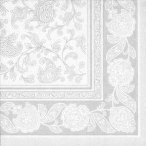 Napkins PAPSTAR Royal Collection ORNAMENTS 40x40 white pack of 50pcs