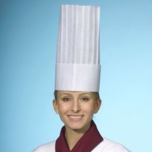 Chef's hats in non-woven fabric 30 cm TOSCANA, 5 pcs white, adjustable size