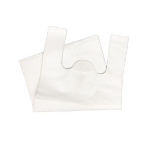 Reusable carrier bags TnP 30/8/55 white HDPE - 51 µm T-SHIRT, 50 pieces