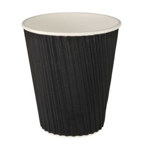 Kubek latte papierowy 380ml dwuwarstwowy czarny, cena za opakowanie 40szt