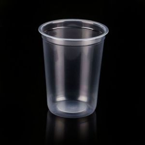Cup PP for welding yoghurts with muesli, desserts, juices 0,42l fi 95mm transparent, 800 pieces