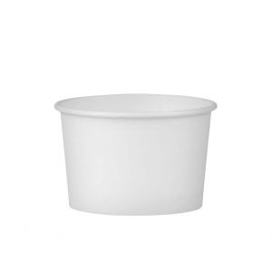 Paper bowl for ice cream white 245ml, price per 25 pieces