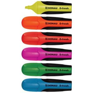 Highlighter DONAU D-Fresh, 2-5mm (line), 6 psc, assorted colors