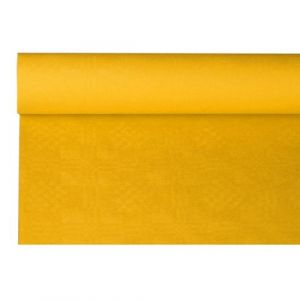 Obrus papierowy 1,2m x 8m żółty wytłoczenie damaszkowe