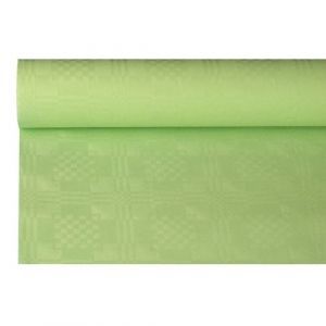 Paper tablecloth 1,2m x 8m pastel green damascus embossing