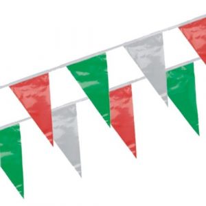 Garland with foil flags, 4 m long, Italian, waterproof