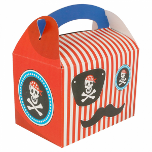 Paper box with handle 17x16x10cm pirates