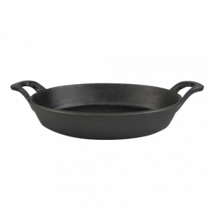 Cast iron mini oval dish 24,1x17,2x4,6cm (k/8)