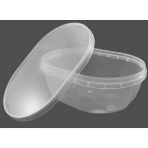 L-1 Oval container for ice cream 1135ml 340 pcs. transparent