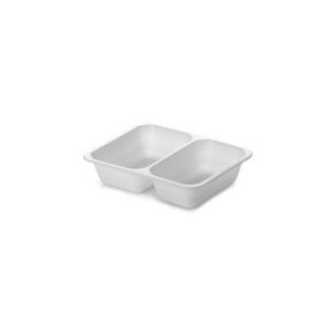 Lunch container for welding  B9510C, 2-chamber, white, 227x178x40, price per 40 pieces