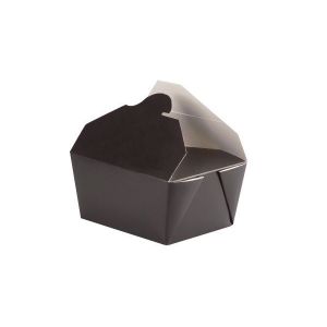 Box white/black TAKEOUT 600ml 130x105x65, 25 pieces