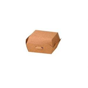 FINGERFOOD mini pudełko hamburger kraft DO WYCZERPANIA ZAPASÓW,op. 25 szt. 75x77x50mm (18)