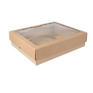 Party catering box premium with window 355x300x90mm, op.10pcs. TnG