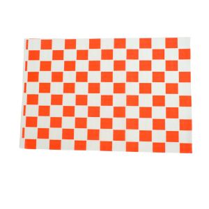 Wrapping paper coated 22+8PE 30x40, printed with orange grid, price per pack 1000 sheets