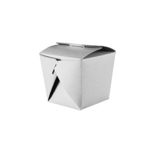 TAKEOUT BOX GREY 8x8x9cm cardboard grey natural foiled inside, 100 pieces