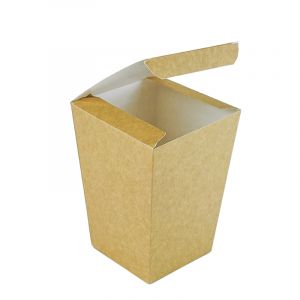 Bucket 1,3l BROWN, 100pcs chicken/popcorn with lid without print