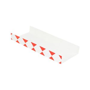 Cardboard casserole trays, red grid, size 10x25cm, pack of 100 pieces