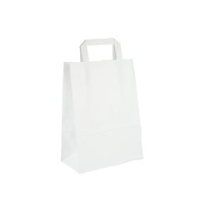 Block bag 220x110x310 BL flat handle (250) WHITE