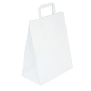 Block bag white 260x140x300 with handle