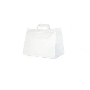 White block bag 320/220/250with flat holder (wide bottom)