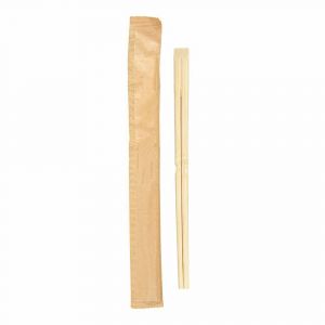 Bamboo chopsticks 20cm kraft envelope individually packed, 100pcs. FEET GREEN (k/10)