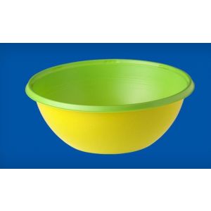 BICOLOR bowl, 10 pcs. 380ml green/yellow