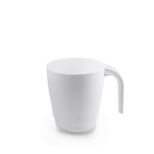 LONG LiFE cup 300ml white, 6pcs unbreakable, made of polycarbonate