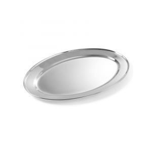 Meat and sausage platter - 500X350 Mm Oval, steel