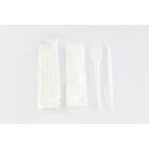 Set of knife + fork + napkin, price per 250 pieces