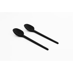 Reusable dessert spoon PS+ black a.100pcs
