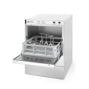 Dishwasher for glass 40x40 - electromechanical control with drain pump
