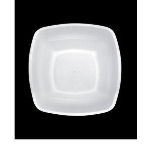 Plate COATS&COLORS 18x18cm colour: white, PS, 25 pcs. per pack