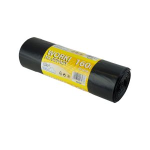 Waste bags LDPE 160l ECO+ black, 20 pieces per roll