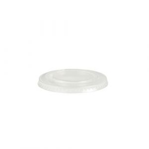 Lid for PET cup 0.2-0.3l dia 78mm, flat, without hole, 50 pieces