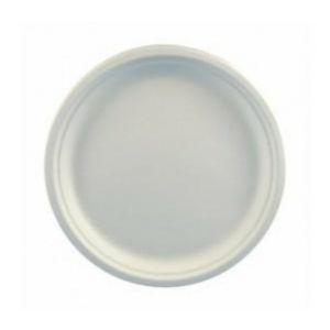 Cane sugar plate 26cm, op.50pcs white (k/10)