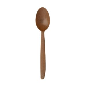 Large spoon brown 50pcs. WPC wood fibre, reusable REUSE (k/40)