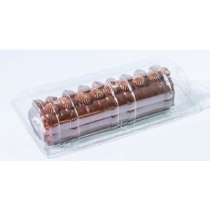 Confectionery container 4713 rPET for roulade, poppyseed cake op.100pcs. (k/2)