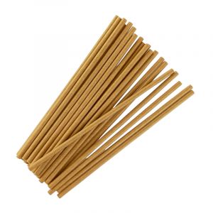 Paper straws diameter 6 mm long 20cm kraft, 250pcs (k/28) TnG