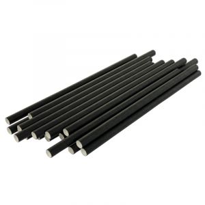 Paper straws diameter 8mm length 20cm black, 150pcs (k/28) Shake TnG
