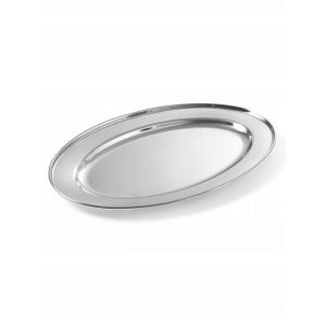 Meat and sausage platter - 400X260 Mm Oval, steel