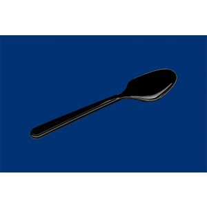 SUPERIOR large spoon black 50pcs S524 GRUBE 180mm, reusable (k/40)