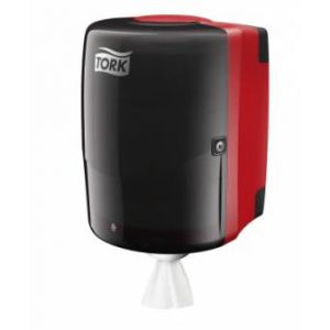 Wall dispenser TORK for cleaning cloth in small rolls W2 red-black